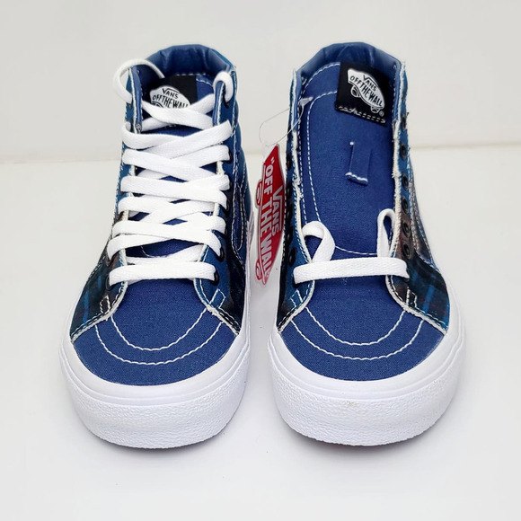 VANS SK8-HI Bolt Big Reveal Classics Skate Shoes Blue Canvas Sneakers Women's 6 - Picture 4 of 10